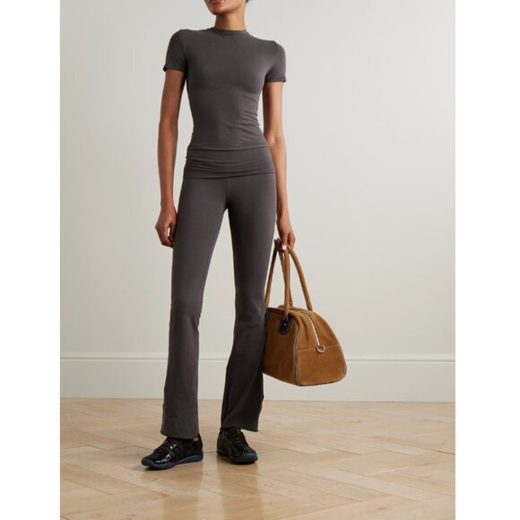 SKIMS Stretch Cotton Tee in Iron Size XX-Small - Picture 2 of 10